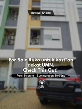 For Sale Ruko Kost" An Di Summarecon Serpong. Dekat Dengan Kampus Umn #1