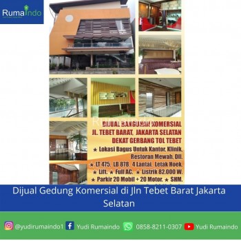 Dijual Gedung Komersial Di Jln Tebet Barat Jakarta Selatan #1