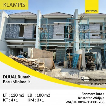 Dijual Rumah Baru Minimalis 4+1 Kt Wisma Mukti, Klampis, Surabaya #1