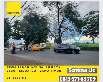 Sewa Tanah Raya Lebo Sidoarjo Jawa Timur - Nol Jalan Raya - Strategis Lokasi #1
