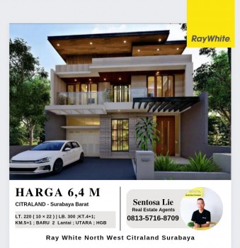 Dijual Rumah Villa Taman Telaga 2 Citraland Surabaya Barat- New Baru 2lantai - Strategis Dekat Gwalk Citraland #1