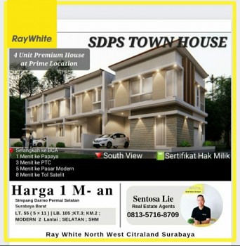 Dijual Rumah Simpang Darmo Permai Selatan Surabaya Barat- Harga 1 Man - Dp Ringan Cicilan 12 X #1