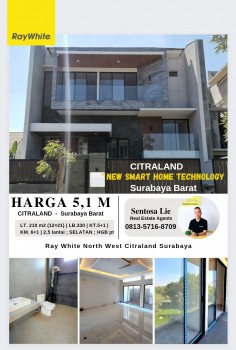 New Rumah Citraland Smart Home Technology- Eastwood- Woodland Citraland Area - Modern Split Level 2,5 Lantai #1