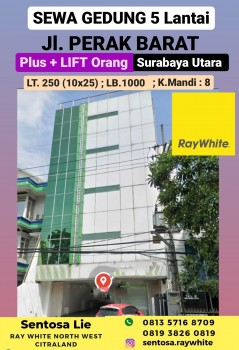 Disewakan Gedung Jl. Perak Barat - Krembangan - Surabaya  + Lift Orang + Parkiran Luas #1
