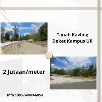 Tanah Pinggir Jalan Dekat Kampus Uii Jakal, 2 Jutaan/meter #1