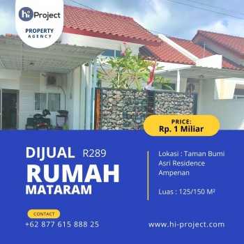 Rumah Btn Mataram Type 125/150 M2 Di Perumahan Taman Bumi Asri Residence R289 #1