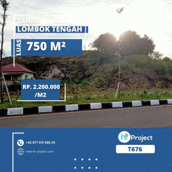 Tanah Lombok Tengah 750 M2 Pinggir Jalan Bypass Bil-mandalika Mertak T676 #1