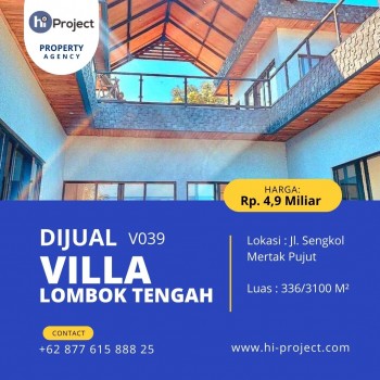 Villa Lombok Tengah Plus Kolam Renang Di Mertak Pujut V039 #1