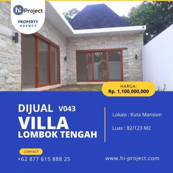 Villa Lombok Tengah Type 82/123 M2 Di Komplek Villa Kuta Mansion V043 #1