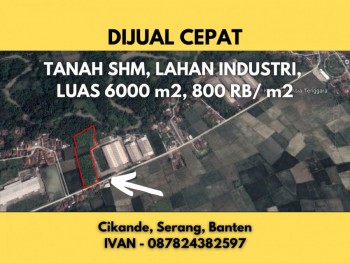 Dijual Tanah Industri Jalan Kopo Maja Di Kecamatan Kopo, Serang, Banten #1