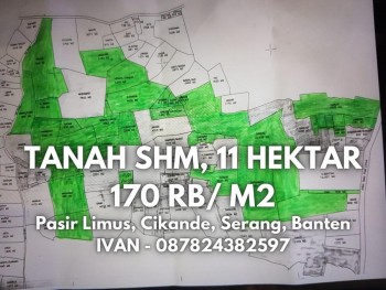 Dijual Tanah Di Pamarayan Serang Banten Sudah Shm Luas 11 Hektar #1
