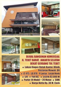 Dijual Gedung Komersial Di Jln Tebet Barat Jakarta Selatan #1