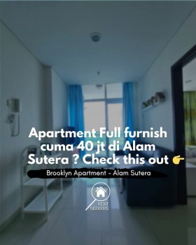 Apartment Full Furnished Di Alam Sutera Lantai 11 Cuma 45jt Aja! #1