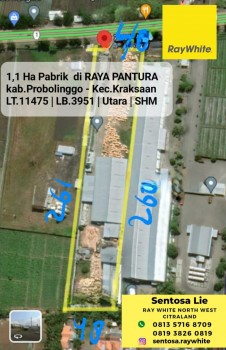 Dijual 1,1 Ha Ex Pabrik Kayu Raya Pantura - Kraksaan - Probolinggo Jawa Timur - Dekat Tol #1