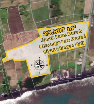 Tanah Luas Murah Strategis Los Pantai Siyut Gianyar Bali #1