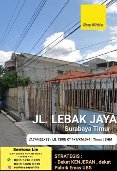 Dijual Rumah Hitung Tanah  Jl. Lebak Jaya - Gading - Kenjeran Surabaya Timur Dekat Pabrik Emas Ubs Cocok Buat Segala Usaha #1