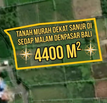 Tanah Murah Dekat Sanur Di Sedap Malam Denpasar Bali #1