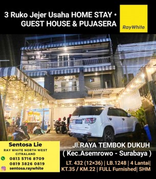 Dijual Ruko Usaha Guest House Dan Pujasera Di Jl. Raya Tembok Dukuh - Bubutan Surabaya Pusat Strategis Nol Jalan Raya #1