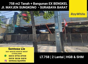 Dijual 758 M2 Tanah Bangunan Ex Bengkel Jl. Mayjen Sungkono Surabaya Strategis Lokasi Dekat Ciputra World, Sebaris Rs Mayapada #1
