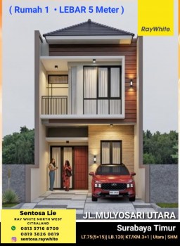Dijual Rumah Baru Mulyosari Utara Surabaya Timur -new Baru Modern Rp.1 Milyaran - Dekat Its, Unair, Pakuwon City , Galaxy Mall #1