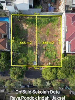 Dijual 2 Unit Kavling Di Area Jl Sekolah Duta Raya, Pondok Indah, Jaksel Dengan Luas Tanah 665m2 Dan 661m2 #1