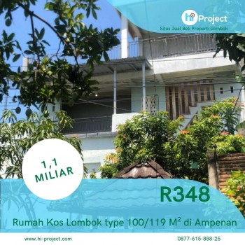 Rumah Kos Lombok 8 Kamar Type 100/119 M² Di Gatep Ampenan R348 #1