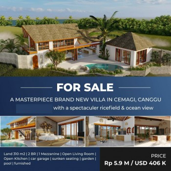A Masterpiece Brand New Villa In Cemagi, Canggu With Spectacular Ricefield View And Ocean View #1
