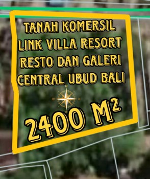 Tanah Komersil Link Villa Resort Resto Dan Galeri Central Ubud Bali #1