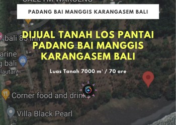 Dijual Tanah Los Pantai Padang Bai Manggis Karangasem Bali #1