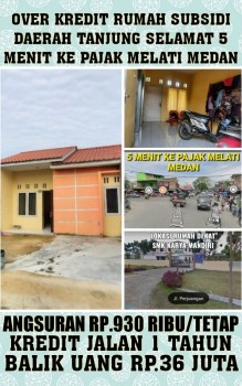 Take Over Kredit Rumah Subsidi Murah Tanjung Selamat 5 Menit Ke Pajak Melati Medan #1