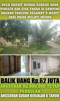 Take Over Kredit Rumah Subsidi Hook Pinggir Tanjung Selamat 5 Menit Ke Pajak Melati Medan #1
