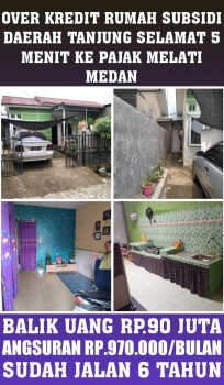 Take Over Kredit Rumah Subsidi Berdapur Garasi Tanjung Selamat 5 Menit Ke Pajak Melati Medan #1