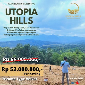 Tanah Murah View Gunung Di Bogor, Kavling Utopia Hills Jonggol #1