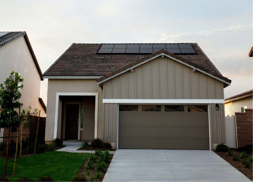 Rumah minimalis modern tipe 36 dilengkapi dengan panel surya